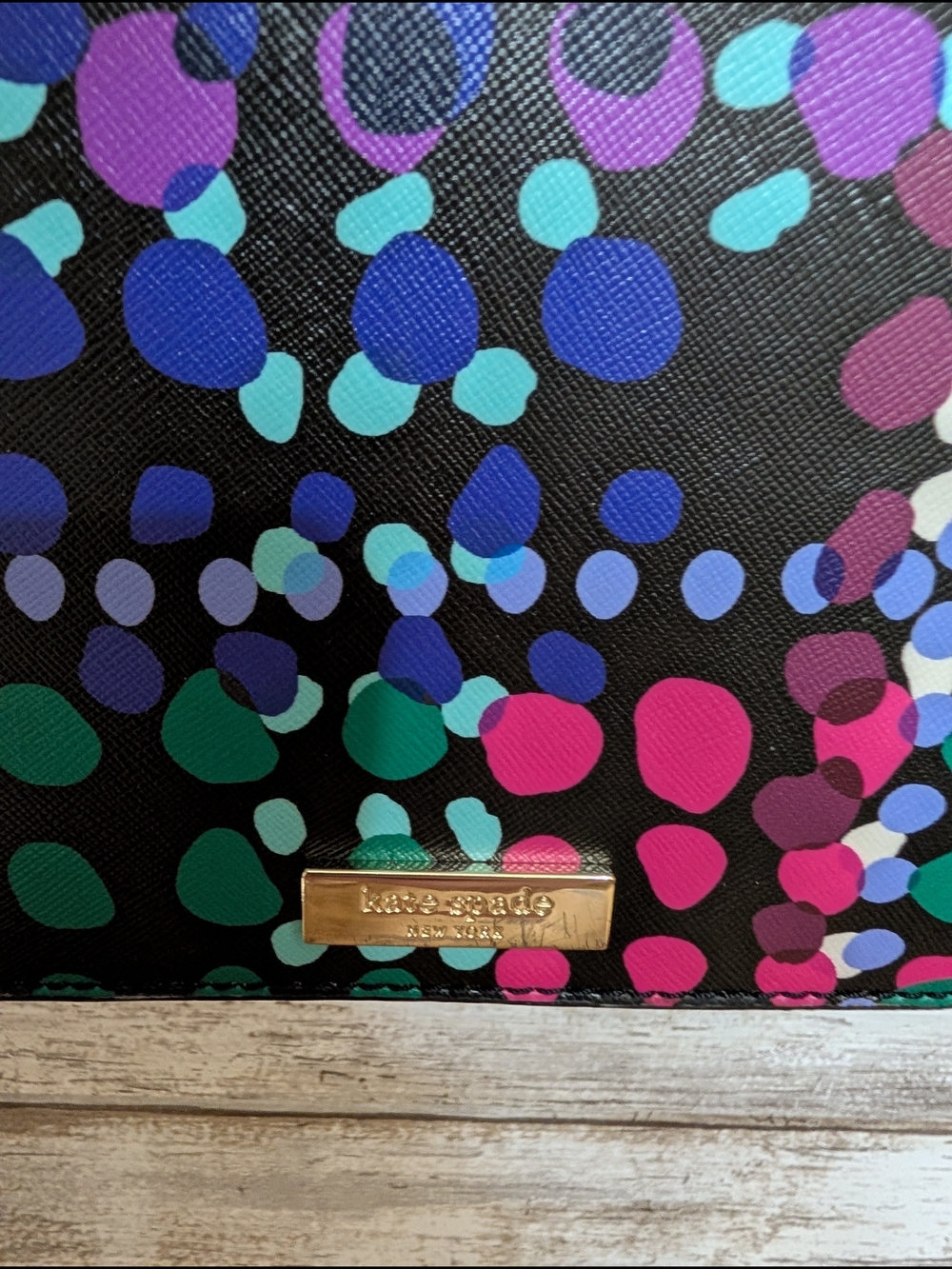 kate spade Black Multicolor Dot Print